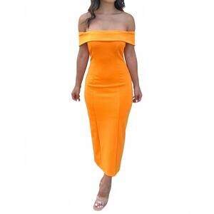 NEW LENA classic romance dress in orange